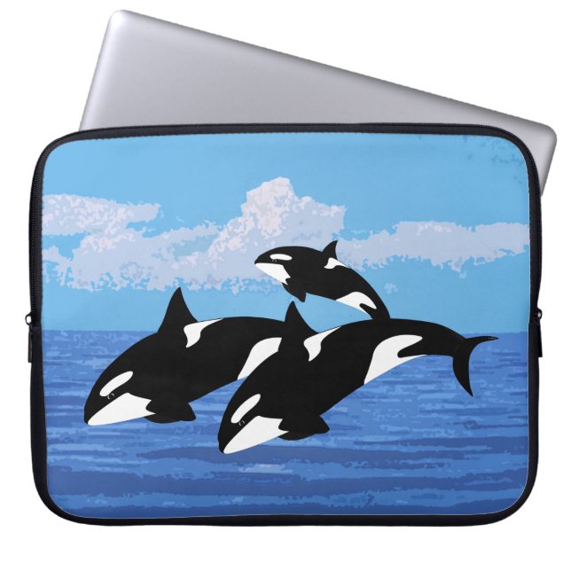 Capa Para Notebook Orcas Neoprene Bolsa de laptop (Frente)