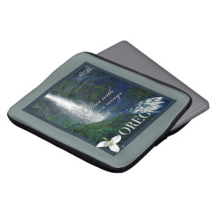 Capa Para Notebook Oregon Waterfall Poster