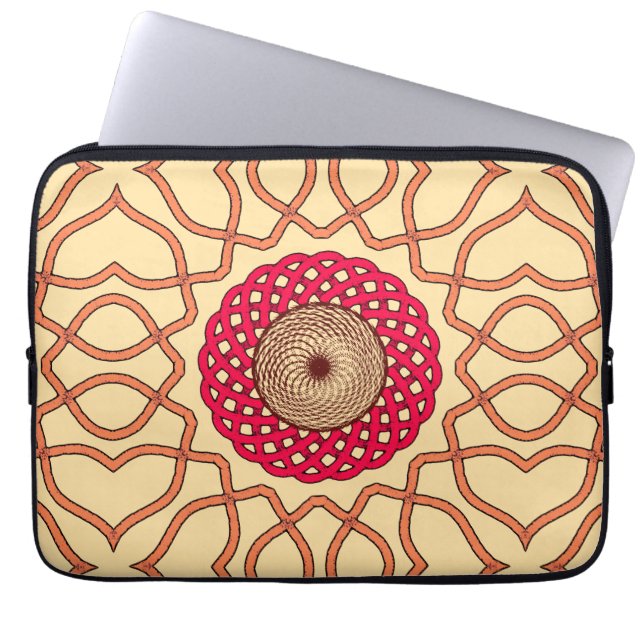 Capa Para Notebook Organic Mandala Spiral Design (Frente)