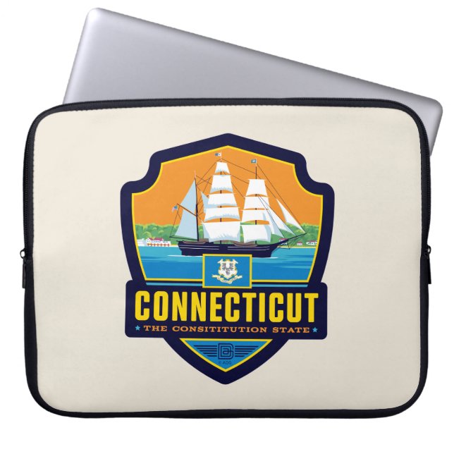 Capa Para Notebook Orgulho Estatal | Connecticut (Frente)