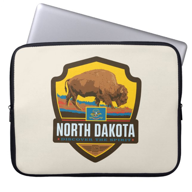 Capa Para Notebook Orgulho Estatal | Dakota do Norte (Frente)