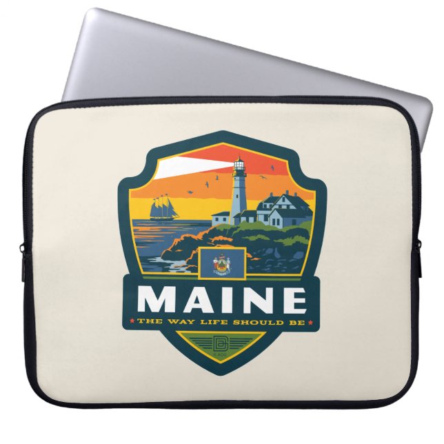 Capa Para Notebook Orgulho Estatal | Maine (Frente)
