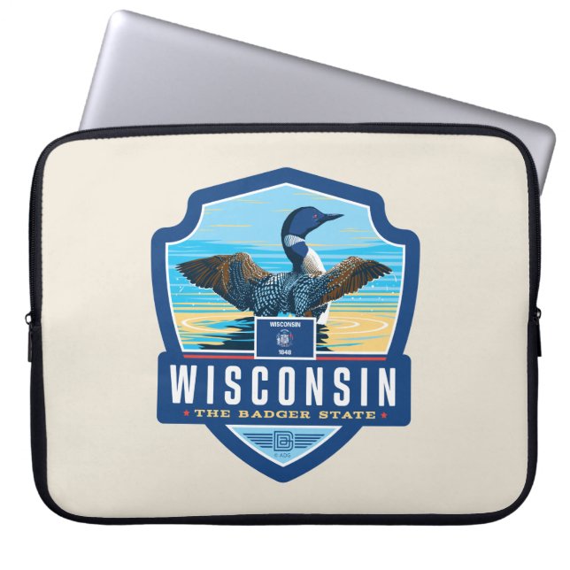 Capa Para Notebook Orgulho Estatal | Wisconsin (Frente)