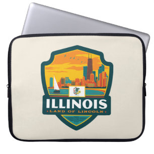 Capa Para Notebook Orgulho Illinois do estado