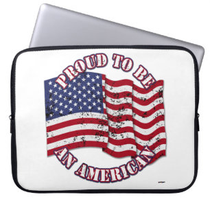 Capa Para Notebook Orgulhoso De Ser Um Americano Com A Bandeira Dos E