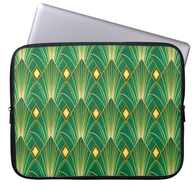 Capa Para Notebook Oriental Elegance: Wallpaper Art Deco (Frente)