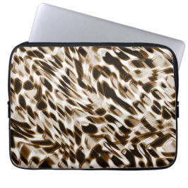 Capa Para Notebook Orifícios castanhos em movimento, escuros e esbran