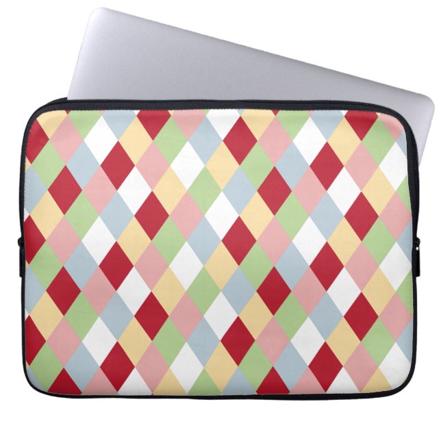 Capa Para Notebook Origami Christmas - Harlequin Geometric (Frente)