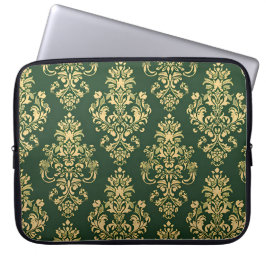 Capa Para Notebook Ornamentação Clássica do Rococó Verde