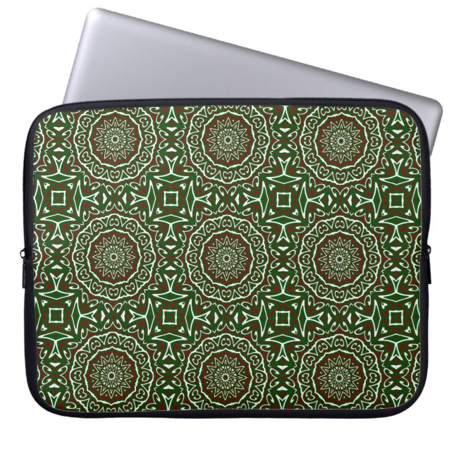 Capa Para Notebook Ornamentado Maximalista Groovist Natal Mandala Pat (Frente)