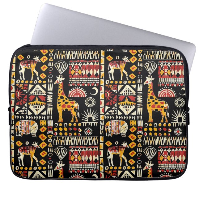 Capa Para Notebook Ornamento tradicional étnico africano, patenteamen (Frente)
