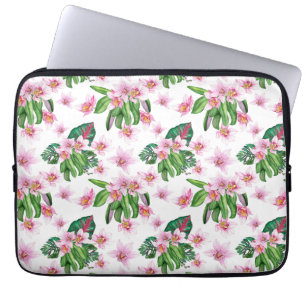 Capa Para Notebook Orquídeas Aquarelas Design 30