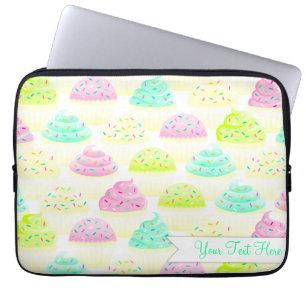 Capa Para Notebook Os cupcakes N polvilham a caixa feita sob