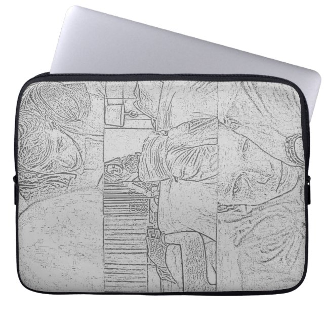 Capa Para Notebook Os Desafiadores Arte e Tashi (Cinza Claro) (Frente)