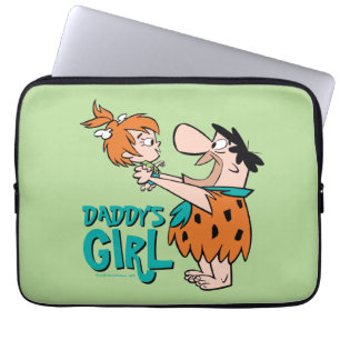Capa Para Notebook Os Flintstones  Fred & Pebbles - Garota Pai
