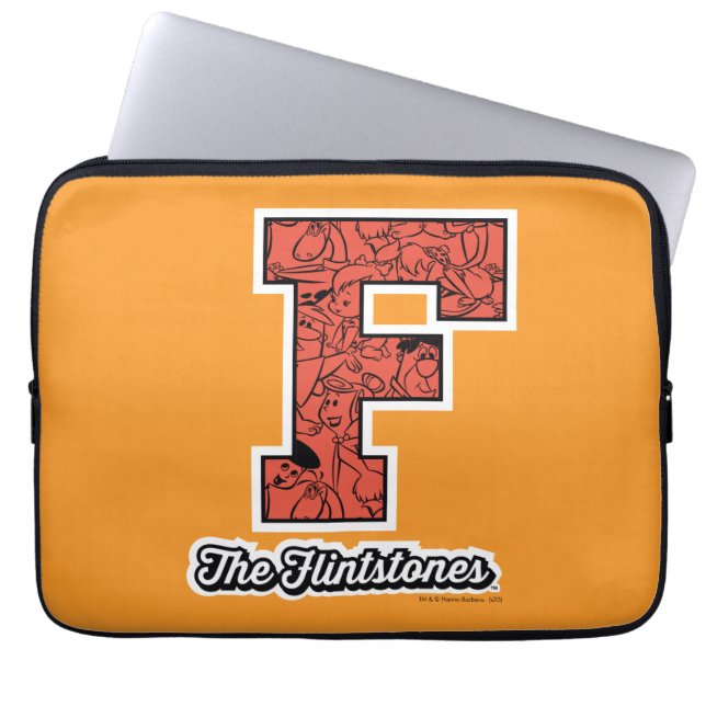 Capa Para Notebook Os Flintstones | Monograma de estilo colegial (Frente)