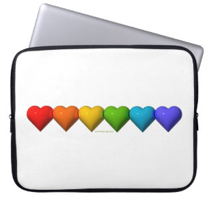 Capa Para Notebook Os glifos em forma de coração 3D brilhantes da Sli