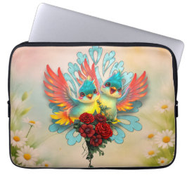 Capa Para Notebook Os pássaros bonitos de bom humor.