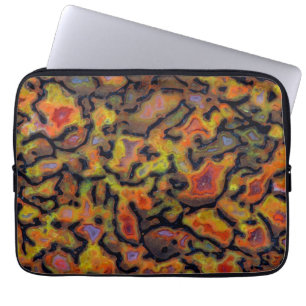 Capa Para Notebook Osso de Dinossauro Petrificado Laranja