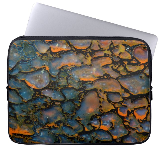Capa Para Notebook Osso de dinossauro petrificado laranja (Frente)