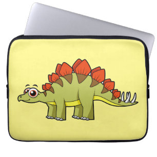 Capa Para Notebook Ótima Ilustração De Um Dinossauro De Estegossauro.