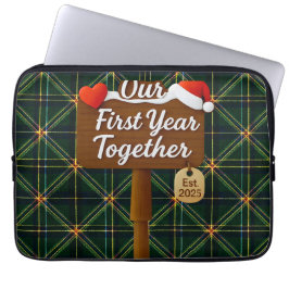 Capa Para Notebook Our First Year Together 2025 Wooden Sign