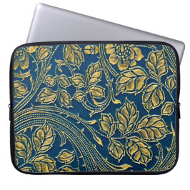 Capa Para Notebook Ouro Blossom Elegância Eletrônicos Bag