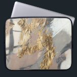 Capa Para Notebook Ouro Blush<br><div class="desc">Ouro Blush II de Jennifer Goldberger. Os recursos emudeceram cinzas e tons rosados piscaram em um fundo neutro. A folha de ouro é acentuada sobre o design.</div>