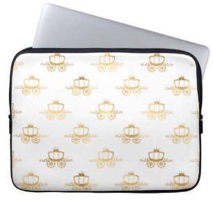 Capa Para Notebook Ouro Coaches Cinderela Princesa Magia Real