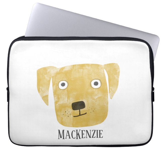 Capa Para Notebook Ouro Labrador Retriever Dog (Frente)
