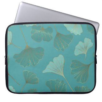 Capa Para Notebook Ouro luxuoso Ginkgo, papel de parede.