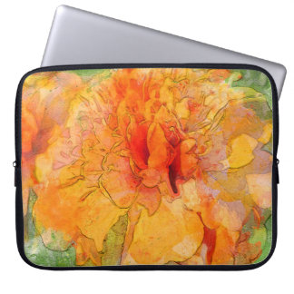 Capa Para Notebook Ouro Marigold Flower Watercolor