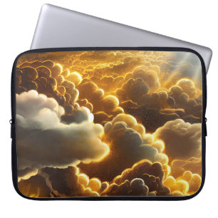 CAPA PARA NOTEBOOK OURO STORM CLOUDS COM SHINING STAR