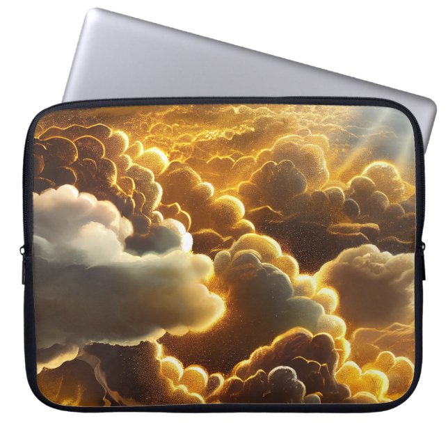CAPA PARA NOTEBOOK OURO STORM CLOUDS COM SHINING STAR (Frente)