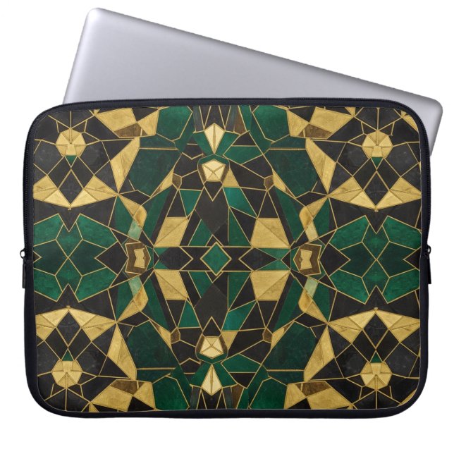 Capa Para Notebook ouro verde  (Frente)
