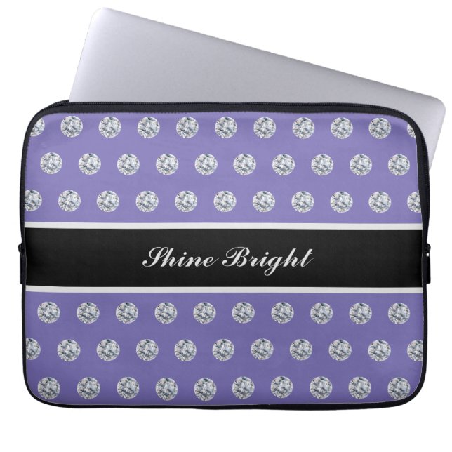 Capa Para Notebook Ouros Elegantes no Laptop Azul Lavanda (Frente)