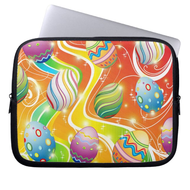 Capa Para Notebook Ovos de felz pascoa Ornamental (Frente)