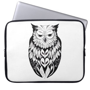 Capa Para Notebook Owl Wild Animal Nature Ilustração Arte Tatuagem