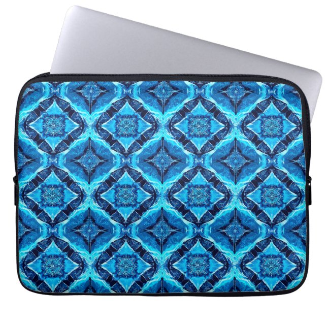 Capa Para Notebook Padrão Abstrato Azul (Frente)