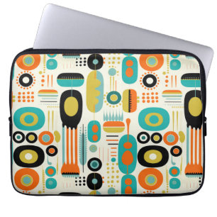 Capa Para Notebook Padrão Abstrato Colorido Moderno de Meados do Sécu
