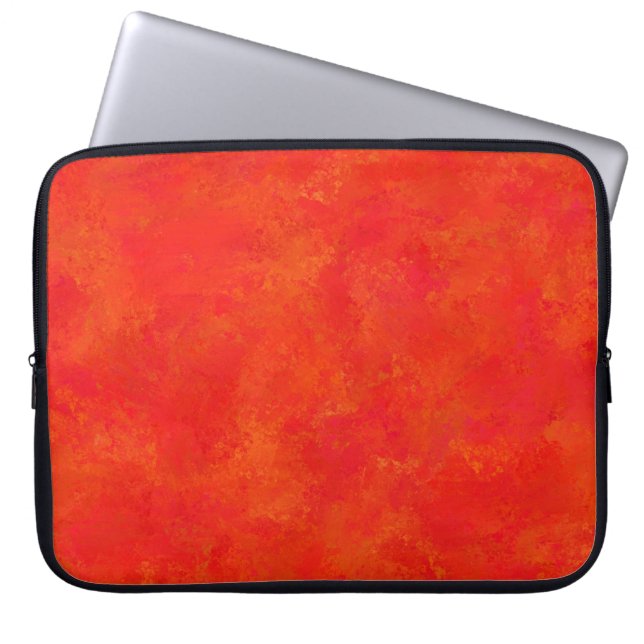 Capa Para Notebook Padrão Abstrato Laranja Vermelho (Frente)