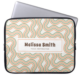 Capa Para Notebook Padrão Abstrato Retro Ondulado Negócios Laptop