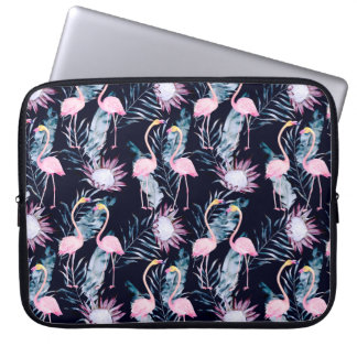 Capa Para Notebook padrão abstrato tropical com flamingo, protea, l
