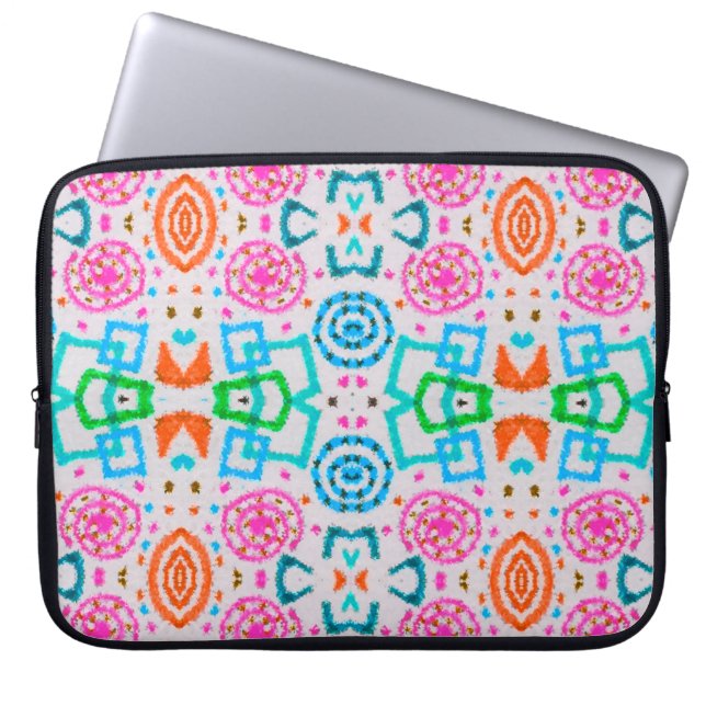 Capa Para Notebook Padrão americano. Impressão Ikat sem problemas. Mo (Frente)