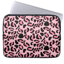 Capa Para Notebook Padrão Animal Rosa Moderno Leopardo
