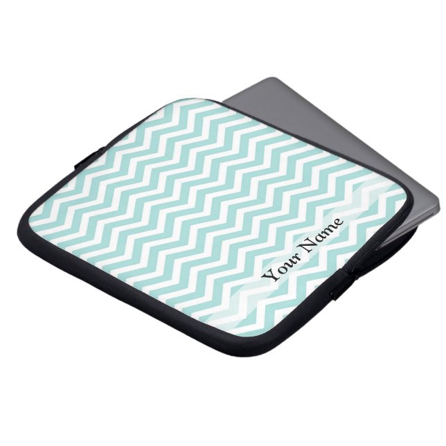 Capa Para Notebook Padrão aqua e cinza (Frente Topo)