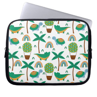 Capa Para Notebook Padrão Arco-Íris de Alligador Colorido Bonito