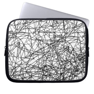 Capa Para Notebook padrão artístico branco-preto abstrato moderno