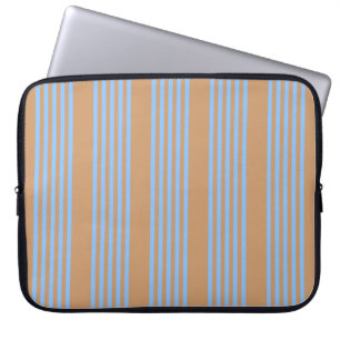 Capa Para Notebook Padrão azul e bronzeado de cinco faixas