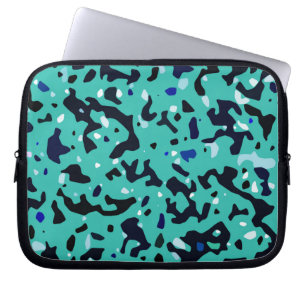 Capa Para Notebook Padrão Azul Verde Turquesa